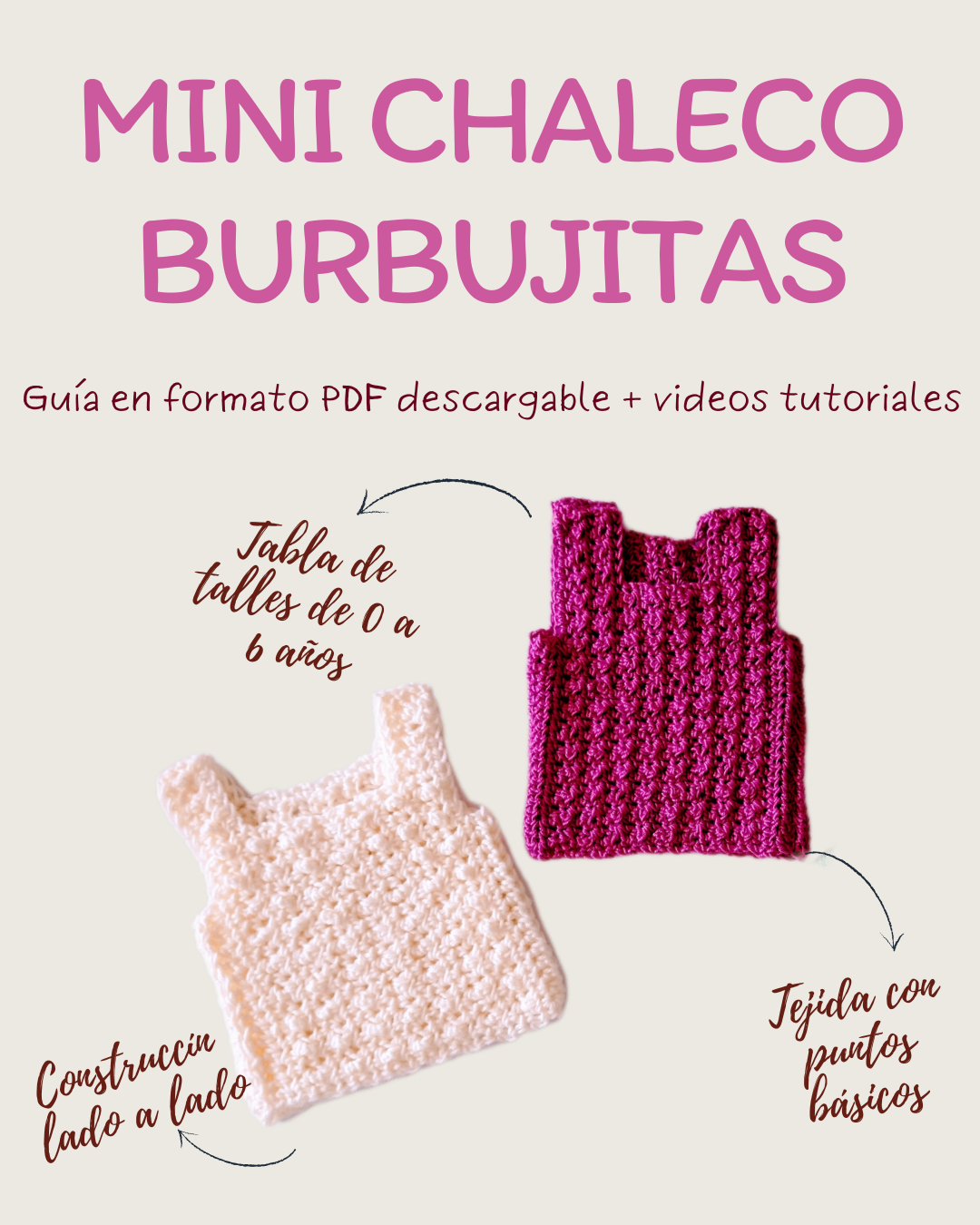 Mini Chaleco Burbujitas - 0 a 6 años - Imagen 2