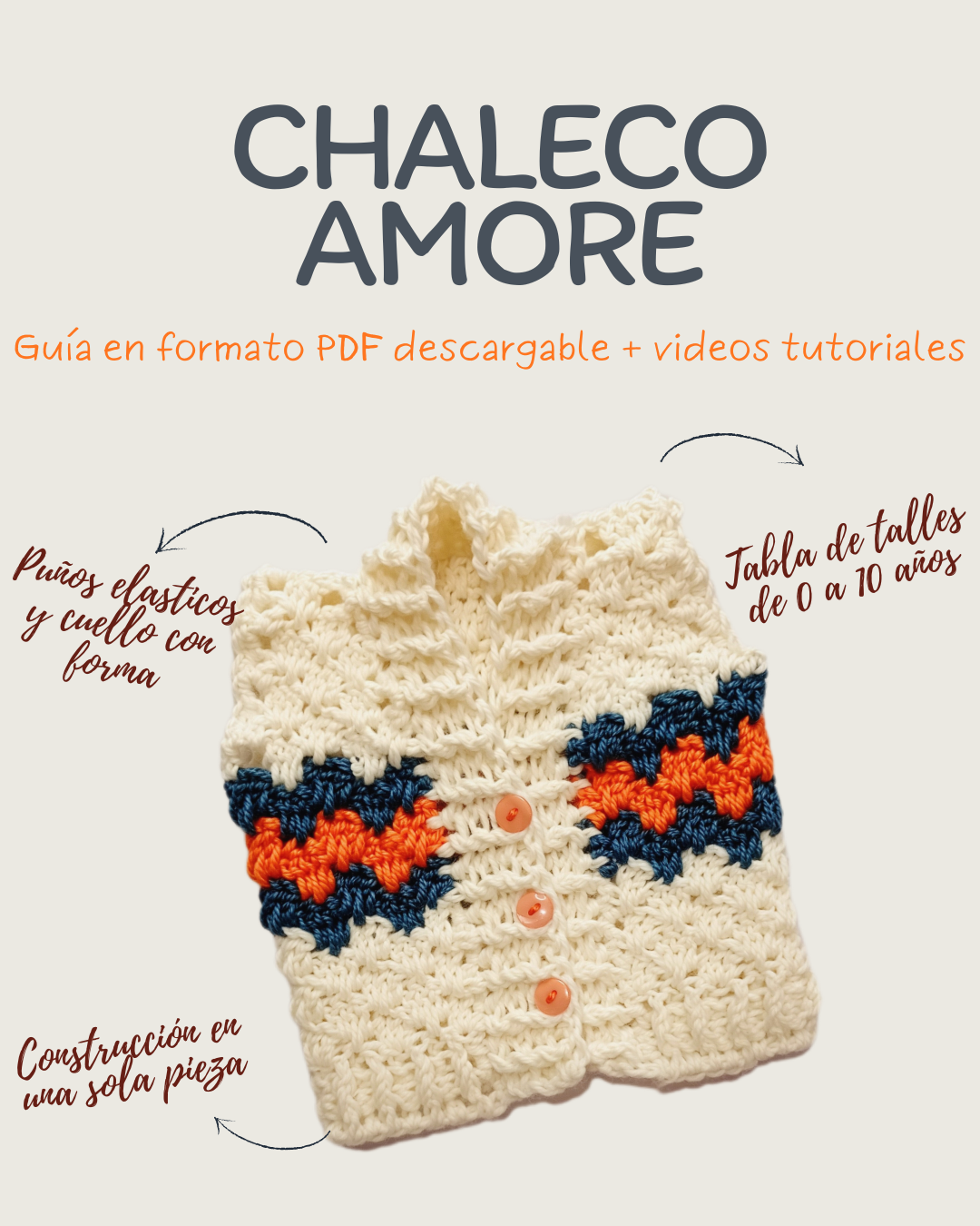 Chaleco Amore - 0 a 10 años - Imagen 2