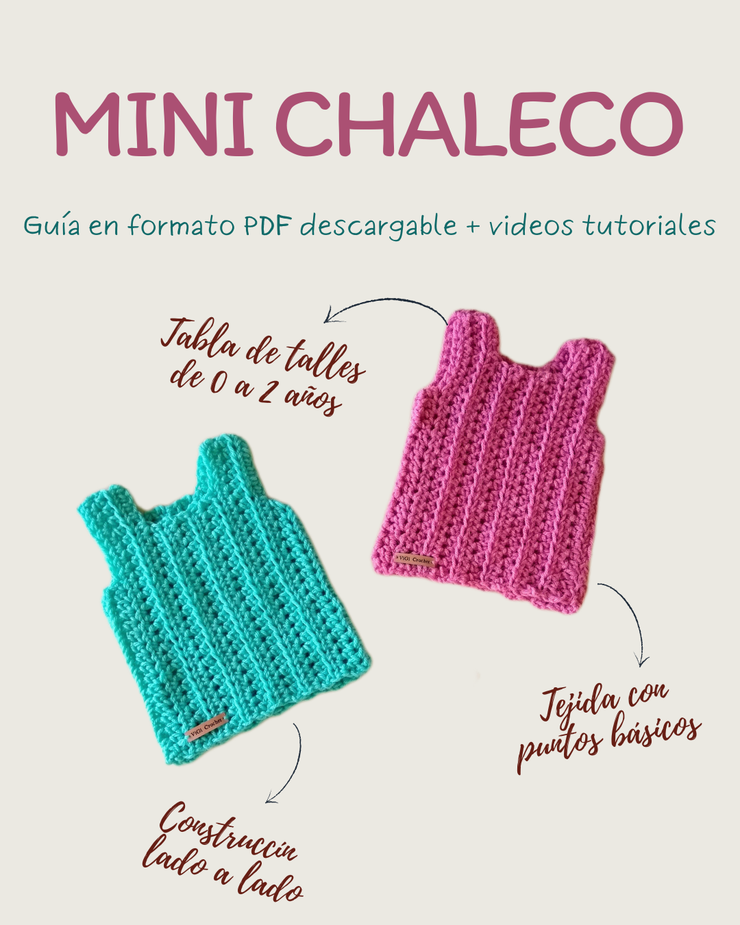 Mini Chaleco - 0 a 2 años - Imagen 2